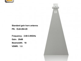 standard gain horn antenna,horn antenna,2.60 - 3.95GHz horn antenna,EMI horn antenna, anifonic horn antenna,WR-284