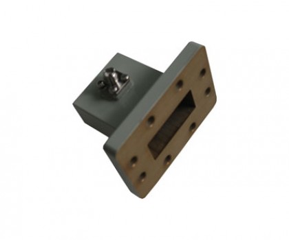 WR137   5.85-8.20GHz Right Angle Waveguide to Coaxial Adapter 