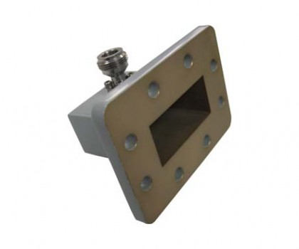 WR187   3.95-5.85GHz Right Angle Waveguide to Coaxial Adapter